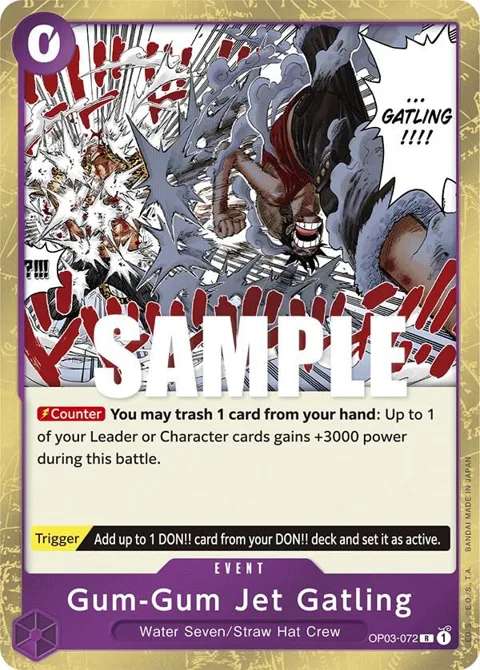 Gum-Gum Jet Gatling OP03-072 One Piece card from Pillars of Strength