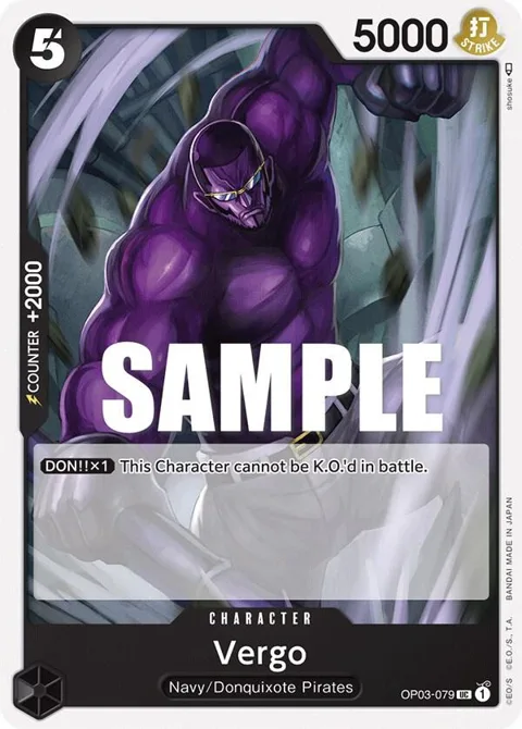 Vergo OP03-079 OP03 One Piece card from Pillars of Strength