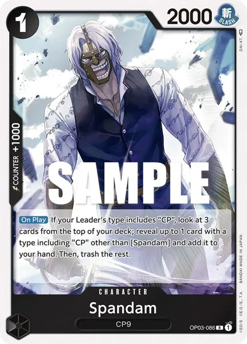 Spandam OP03-086 One Piece card from Pillars of Strength