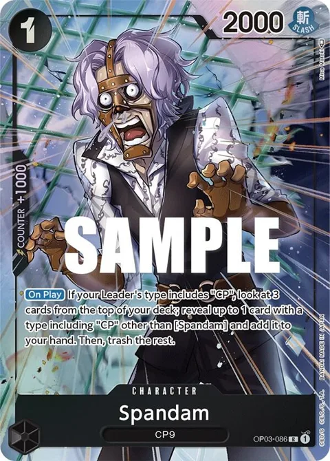 Spandam Alt Art OP03-086 One Piece card from Pillars of Strength