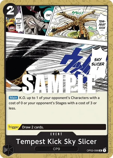 Tempest Kick Sky Slicer OP03-096 One Piece card from Pillars of Strength