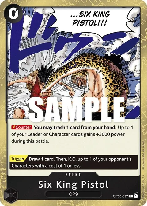 Six King Pistol OP03-097 One Piece card from Pillars of Strength