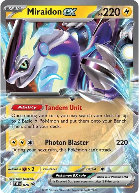 Miraidon ex #028 Holofoil Pokémon card from Scarlet & Violet Promo Cards