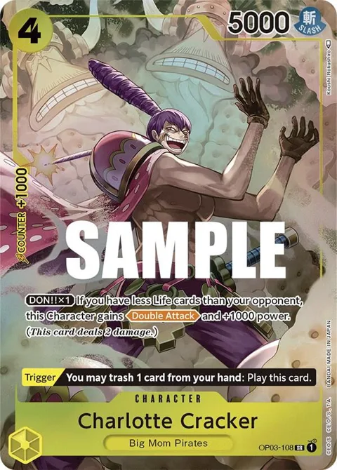 Charlotte Cracker Alt Art OP03-108 One Piece card from Pillars of Strength