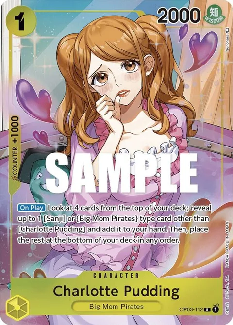 Charlotte Pudding Alt Art OP03-112 One Piece card from Pillars of Strength