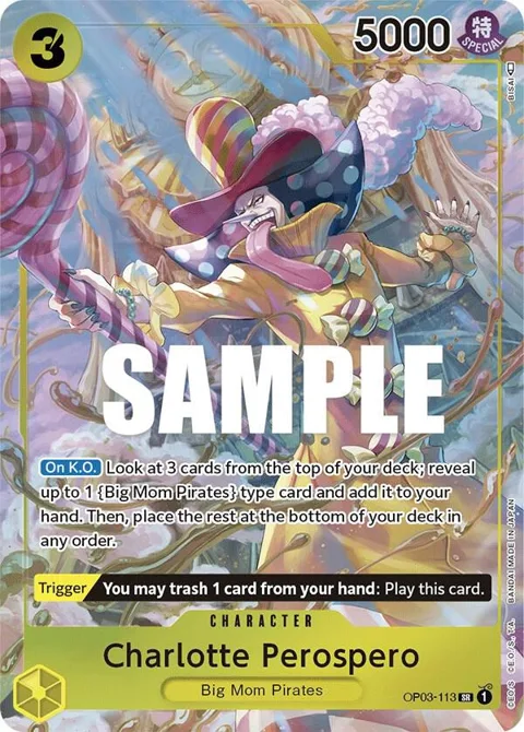 Charlotte Perospero Alt Art OP03-113 One Piece card from Pillars of Strength