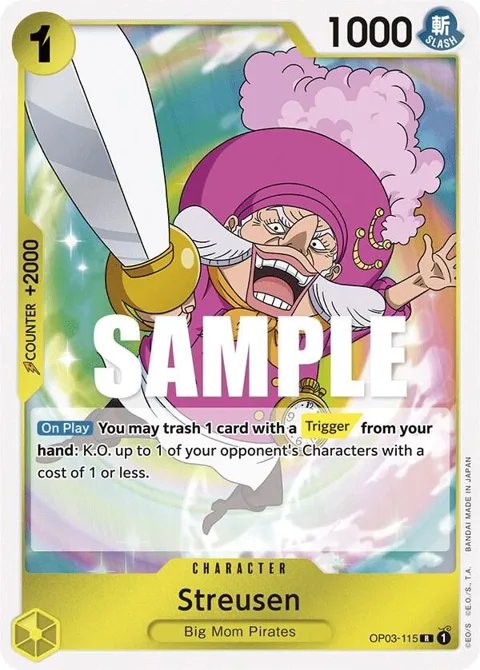 Streusen OP03-115 Foil One Piece card from Pillars of Strength