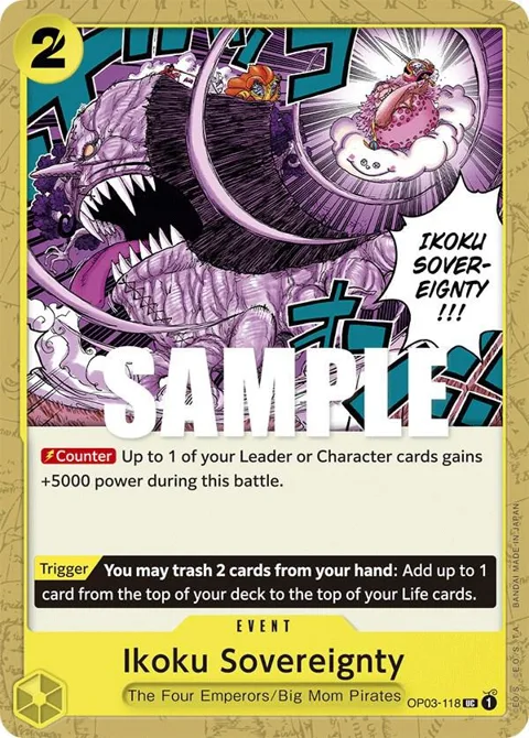 Ikoku Sovereignty OP03-118 One Piece card from Pillars of Strength