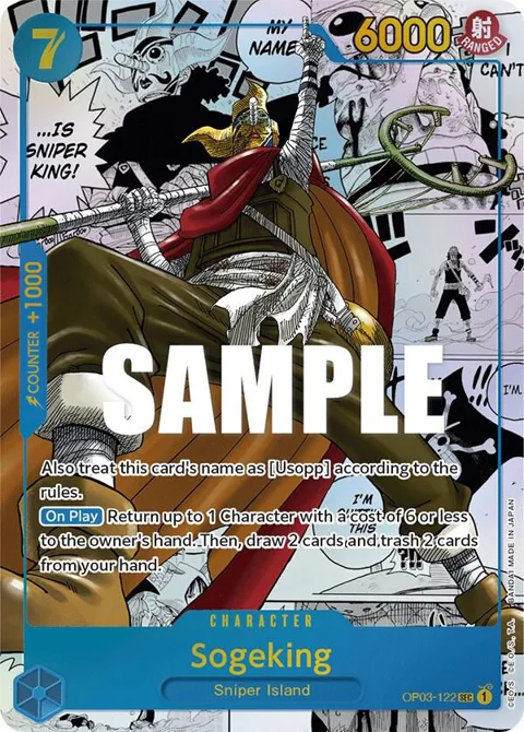 Sogeking Alt Art Manga OP03-122 One Piece card from Pillars of Strength