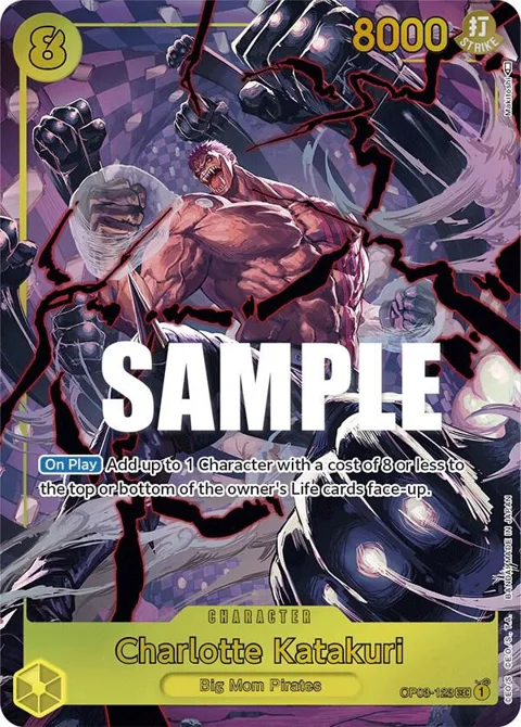 Charlotte Katakuri Alt Art OP03-123 One Piece card from Pillars of Strength