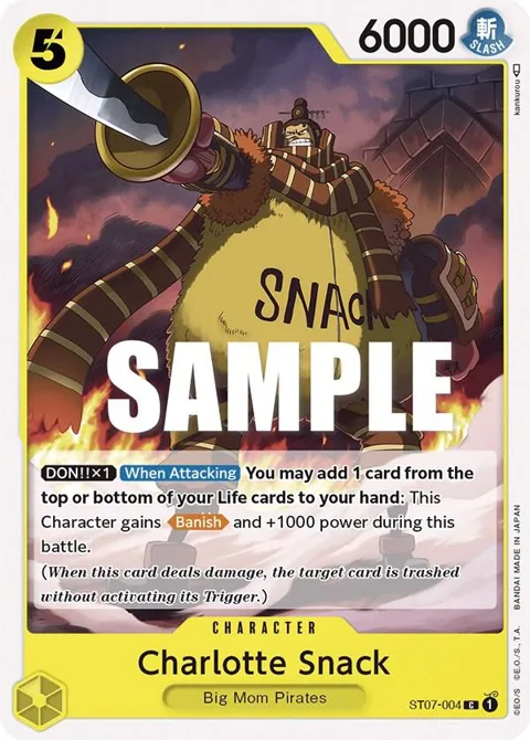 Charlotte Snack ST07-004 One Piece card from Starter Deck 7: Big Mom Pirates