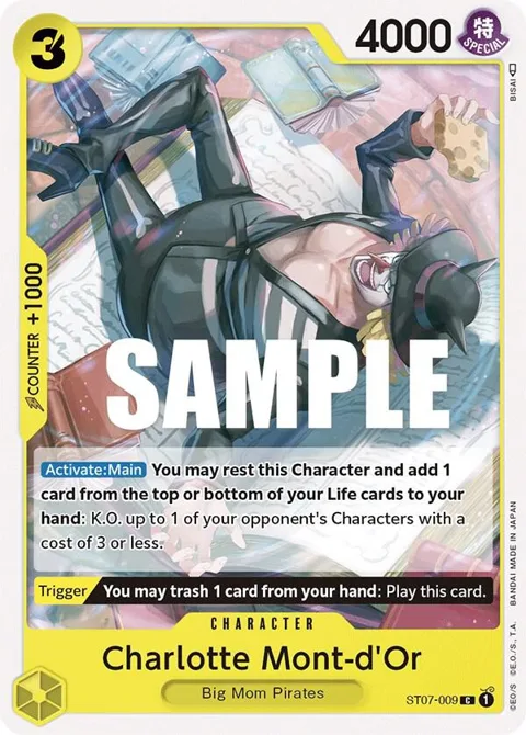 Charlotte Mont-d'Or ST07-009 One Piece card from Starter Deck 7: Big Mom Pirates