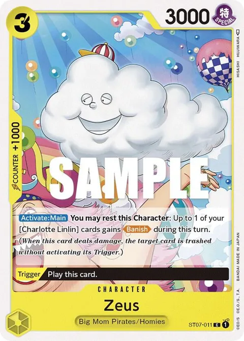 Zeus ST07-011 One Piece card from Starter Deck 7: Big Mom Pirates