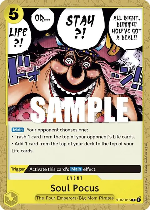 Soul Pocus ST07-015 One Piece card from Starter Deck 7: Big Mom Pirates