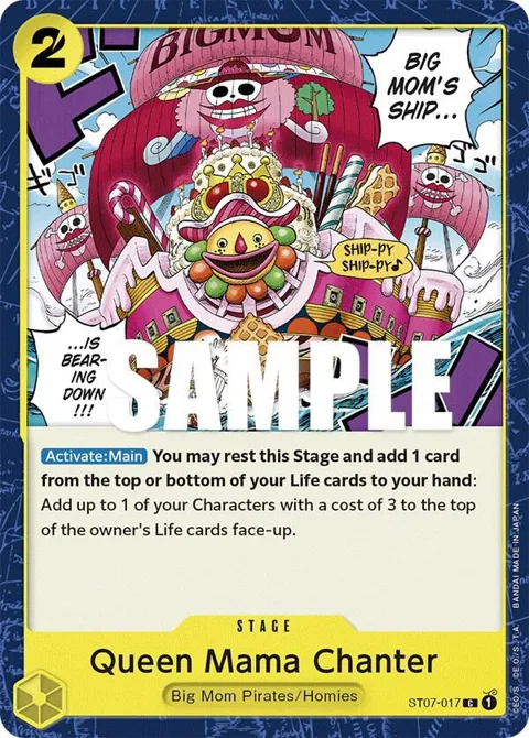 Queen Mama Chanter ST07-017 One Piece card from Starter Deck 7: Big Mom Pirates