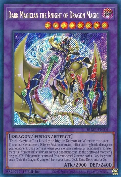 Dark Magician the Knight of Dragon Magic BLMR-EN001 Yu-Gi-Oh card from Battles of Legend: Monstrous Revenge