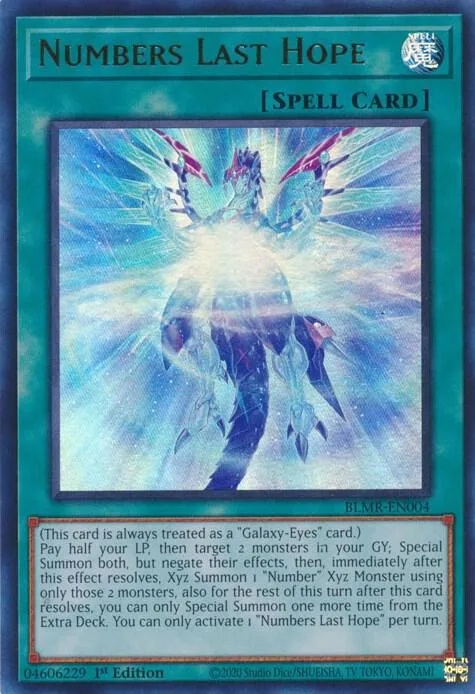 Numbers Last Hope BLMR-EN004 Yu-Gi-Oh card from Battles of Legend: Monstrous Revenge