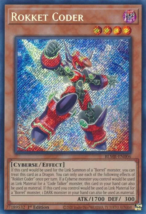 Rokket Coder BLMR-EN006 Yu-Gi-Oh card from Battles of Legend: Monstrous Revenge
