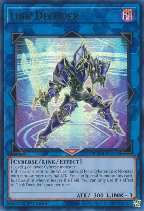 Link Decoder BLMR-EN013 Yu-Gi-Oh card from Battles of Legend: Monstrous Revenge