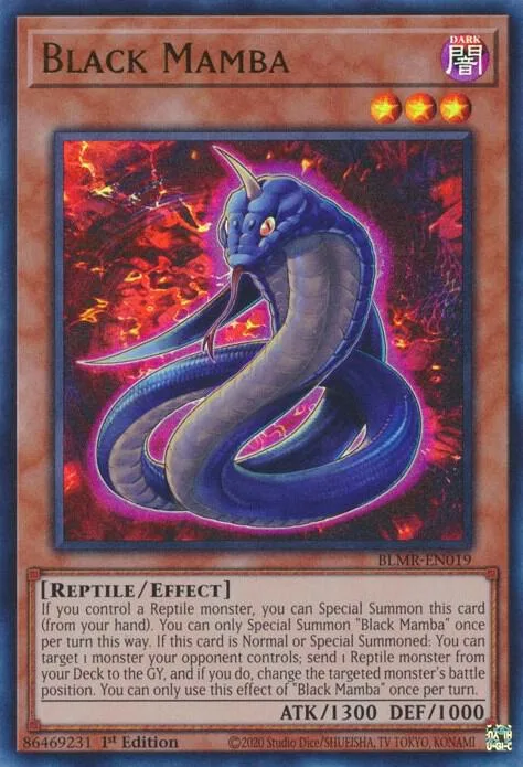 Black Mamba BLMR-EN019 Yu-Gi-Oh card from Battles of Legend: Monstrous Revenge
