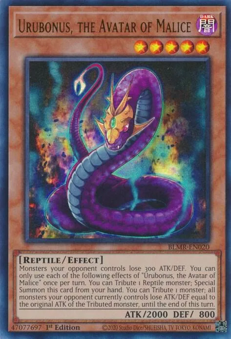 Urubonus, the Avatar of Malice BLMR-EN020 Yu-Gi-Oh card from Battles of Legend: Monstrous Revenge