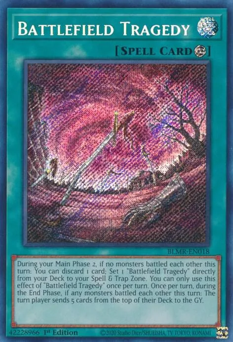 Battlefield Tragedy BLMR-EN018 Yu-Gi-Oh card from Battles of Legend: Monstrous Revenge