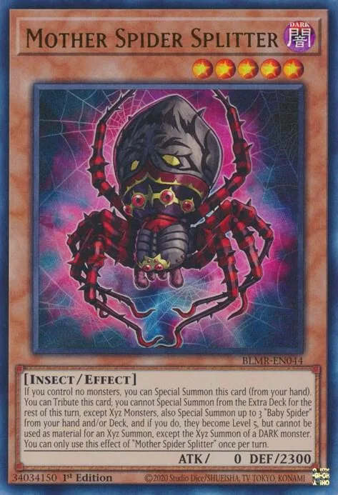 Mother Spider Splitter BLMR-EN044 Yu-Gi-Oh card from Battles of Legend: Monstrous Revenge