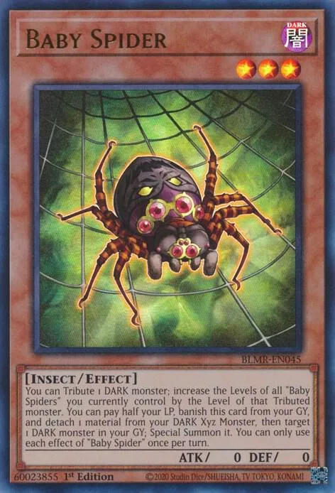 Baby Spider BLMR-EN045 Yu-Gi-Oh card from Battles of Legend: Monstrous Revenge