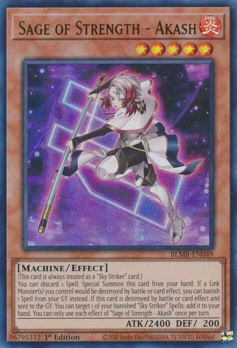 Sage of Strength - Akash BLMR-EN049 Yu-Gi-Oh card from Battles of Legend: Monstrous Revenge