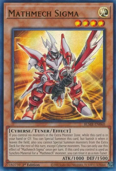 Mathmech Sigma BLMR-EN060 Yu-Gi-Oh card from Battles of Legend: Monstrous Revenge