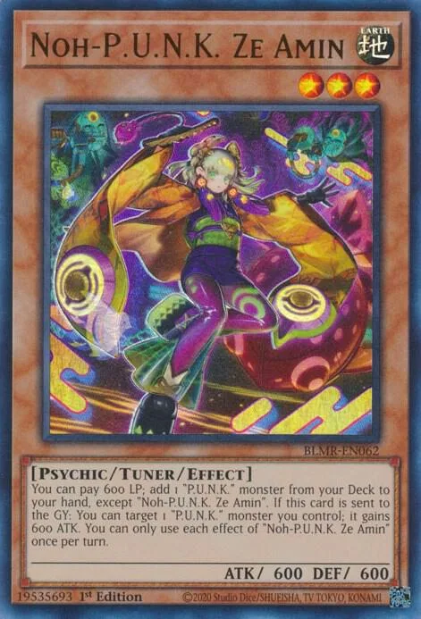 Noh-P.U.N.K. Ze Amin BLMR-EN062 Yu-Gi-Oh card from Battles of Legend: Monstrous Revenge