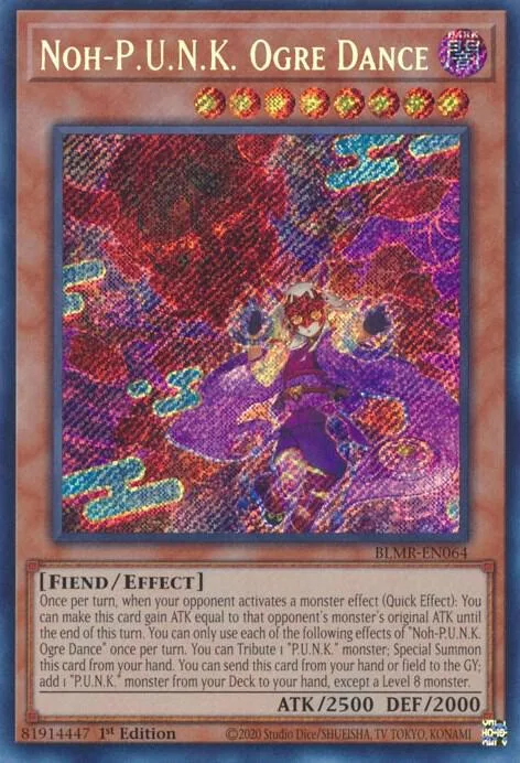 Noh-P.U.N.K. Ogre Dance BLMR-EN064 Yu-Gi-Oh card from Battles of Legend: Monstrous Revenge
