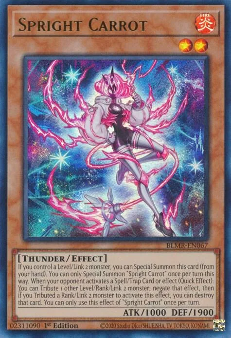 Spright Carrot BLMR-EN067 Yu-Gi-Oh card from Battles of Legend: Monstrous Revenge