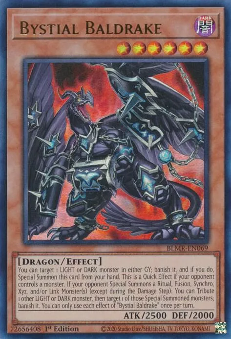 Bystial Baldrake BLMR-EN069 Yu-Gi-Oh card from Battles of Legend: Monstrous Revenge