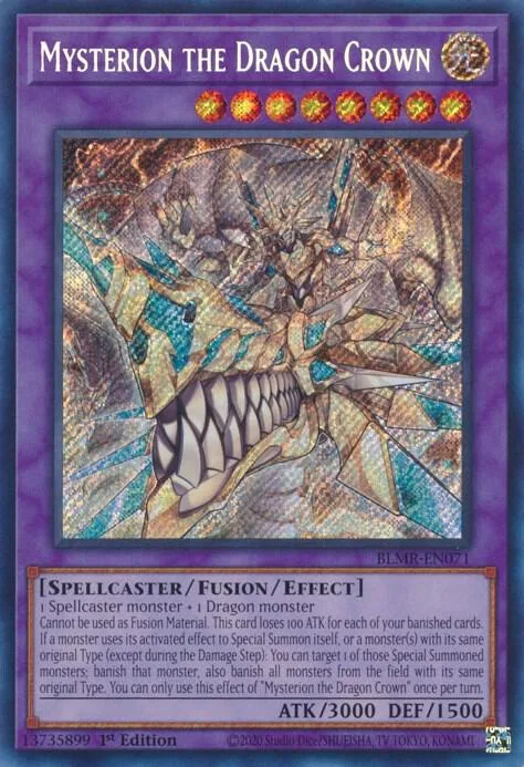 Mysterion the Dragon Crown BLMR-EN071 Yu-Gi-Oh card from Battles of Legend: Monstrous Revenge