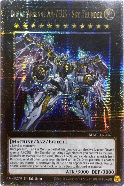 Divine Arsenal AA-ZEUS - Sky Thunder Quarter Century Secret Rare BLMR-EN084 Yu-Gi-Oh card from Battles of Legend: Monstrous Revenge