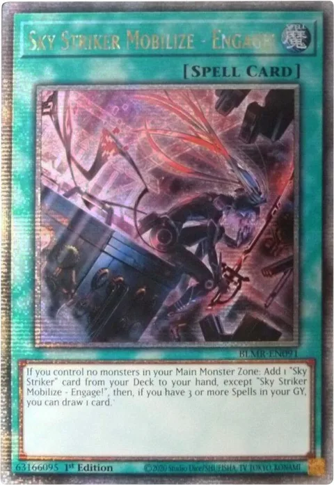 Sky Striker Mobilize - Engage! Quarter Century Secret Rare BLMR-EN091 Yu-Gi-Oh card from Battles of Legend: Monstrous Revenge