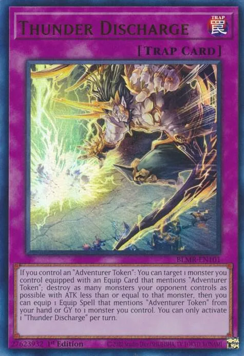 Thunder Discharge BLMR-EN101 Yu-Gi-Oh card from Battles of Legend: Monstrous Revenge