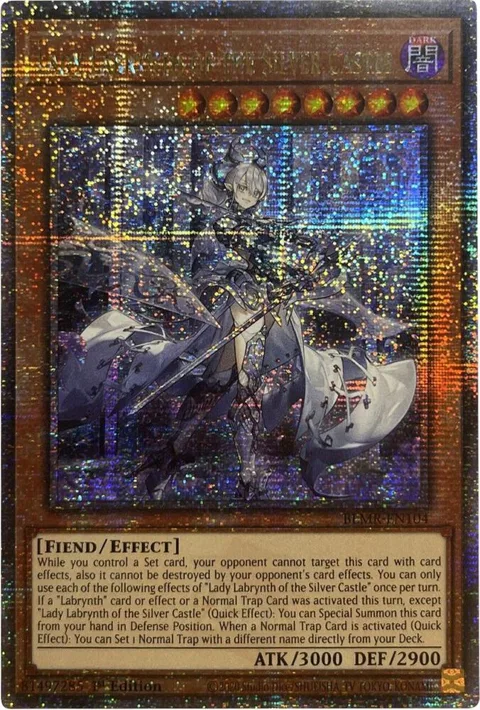 Lady Labrynth of the Silver Castle Quarter Century Secret Rare BLMR-EN104 Yu-Gi-Oh card from Battles of Legend: Monstrous Revenge