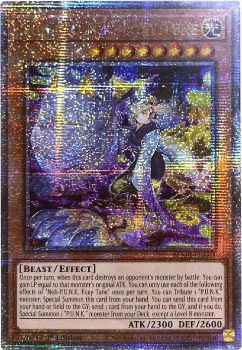 Noh-P.U.N.K. Foxy Tune Quarter Century Secret Rare BLMR-EN063 Yu-Gi-Oh card from Battles of Legend: Monstrous Revenge