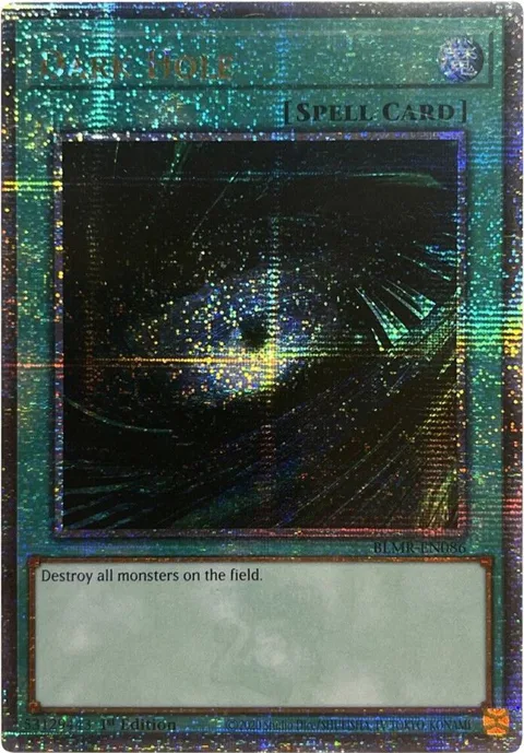 Dark Hole Quarter Century Secret Rare BLMR-EN086 Yu-Gi-Oh card from Battles of Legend: Monstrous Revenge