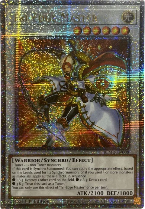 Tri-Edge Master Quarter Century Secret Rare BLMR-EN008 Yu-Gi-Oh card from Battles of Legend: Monstrous Revenge