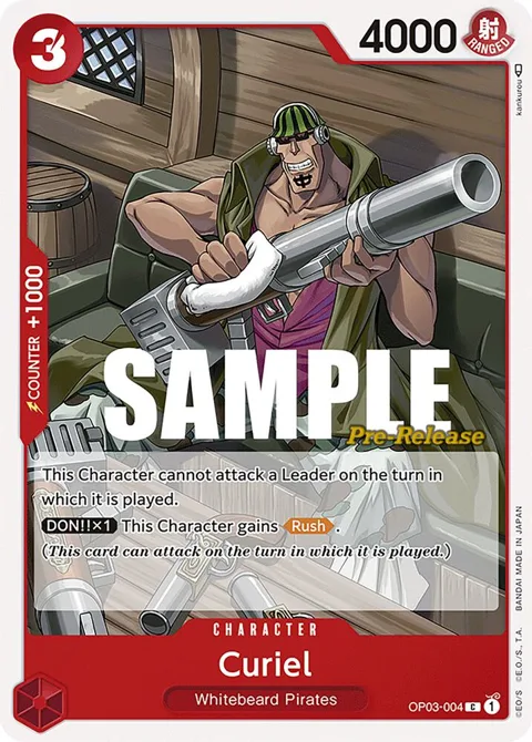 Curiel OP03-004 Pre-Release One Piece card from Pillars of Strength Pre-Release Cards