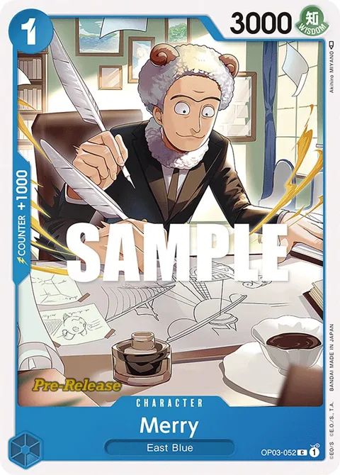 Merry OP03-052 Pre-Release One Piece card from Pillars of Strength Pre-Release Cards