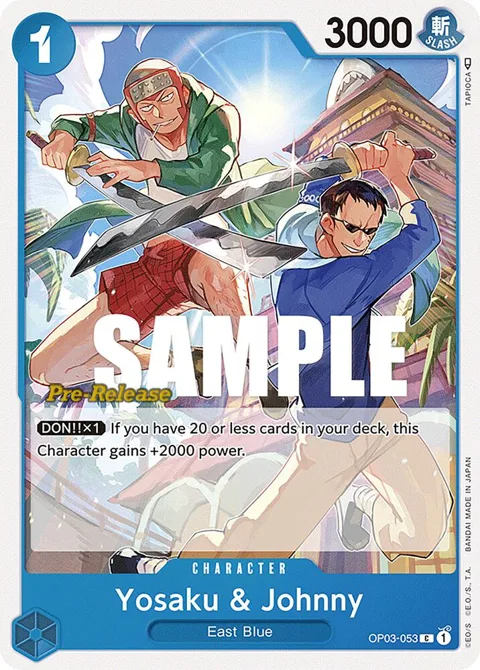 Yosaku & Johnny OP03-053 Pre-Release One Piece card from Pillars of Strength Pre-Release Cards