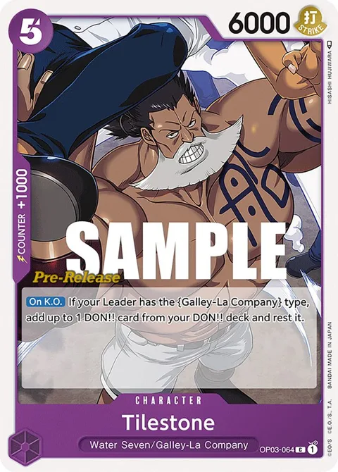Tilestone OP03-064 Pre-Release One Piece card from Pillars of Strength Pre-Release Cards