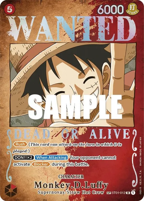 Monkey.D.Luffy Wanted Poster ST01-012 One Piece card from Pillars of Strength