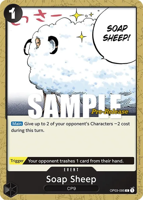 Soap Sheep OP03-095 Pre-Release One Piece card from Pillars of Strength Pre-Release Cards