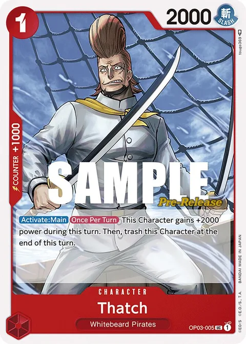 Thatch OP03-005 Pre-Release One Piece card from Pillars of Strength Pre-Release Cards