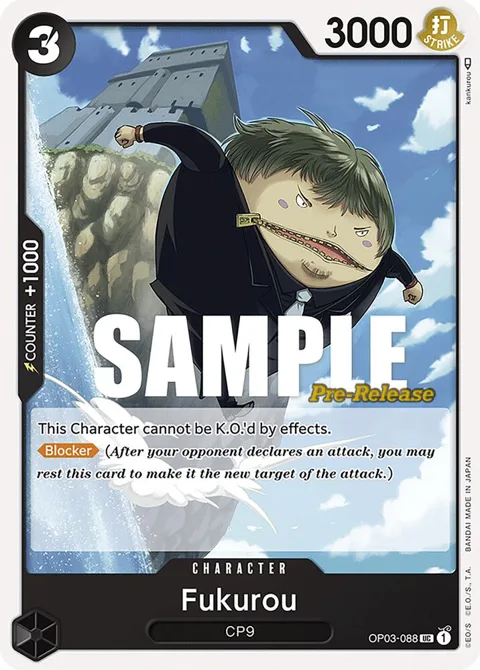 Fukurou OP03-088 Pre-Release One Piece card from Pillars of Strength Pre-Release Cards